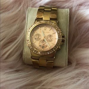 Michael Kors Rose gold bling watch